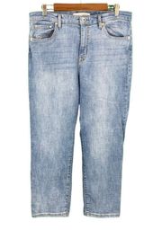 High Waist Straight Leg Ankle Jeans