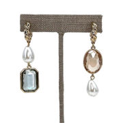 Mignonne Gavigan NY Leonie Dangle Earrings Crystal and Simulated Pearl