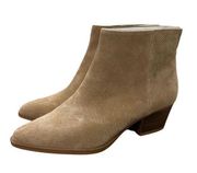 Michael Shannon Lesley Tan Beige Leather Bootie Heels Size 11 Women’s New