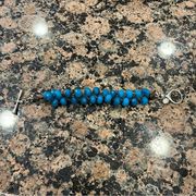 Fossil Blue Beaded Toggle Bracelet