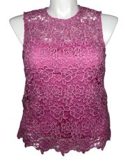 Nanette  Chateau Rose Lace Tank Top - Size Medium