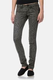 NWT Volcom Pistol Denim‎ Leopard Legging Jeans Size 5