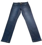 Max Jeans Womens Size 8 Skimmer Skinny Mid Rise Denim Blue Jeans Dark Wash