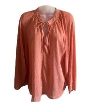 NWT Bishop + Young Bell Sleeve Textured Blouse