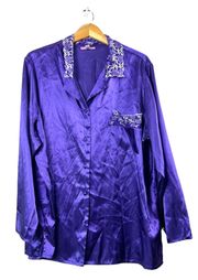 Purple Satin PINK Pajama Set 2X/3X