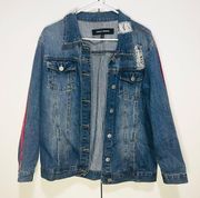 ASHLEY Mason distressed denim jacket