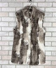 Cabi Style 3179 Aspen Faux Fur Full Zip Vest Size M