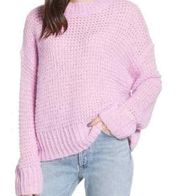 Chelsea28 Purple tulip crew neck sweater purple - L