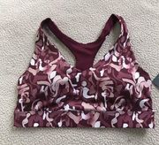 NWT Tek Gear Womens Sports Bra Removable Padded Racerback Medium Impact Sz M