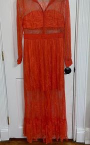 Orange lace Venus dress