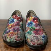 Alegria By PG Lite Women's Slip On Bloomies Flowers Clogs Multicolor Size 38