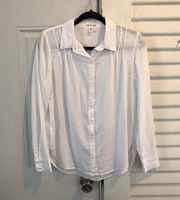 Anthropologie Cloth & Stone White Button Up Long Sleeve