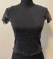 Glitter Mesh Top