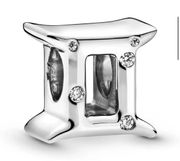 Brand NEW Authentic Pandora Sparkling Gemini Zodiac Charm Jewelry S925 ALE