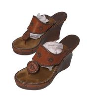 Jack Rogers Marbella Platform Wedge Sandals in Espresso/Brown – Size 8M – EUC