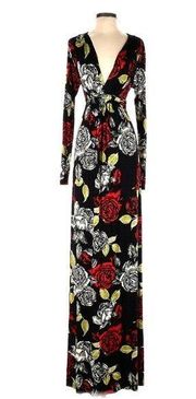 NWT Rachel Pally Long Sleeve Caftan Maxi in Rosa Floral V-neck Jersey Dress S