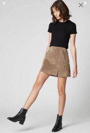 BlankNYC Midnight Toker Tan Leather Mini Skirt 