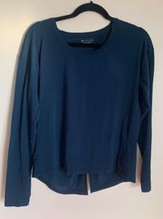 Essence blue Open Twist Back Long Sleeve