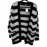 Love by Design Black & White Chevron Cardigan