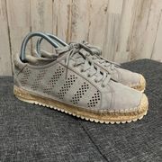 Marc Fisher Balia Gray Faux Suede Espadrille Sneaker