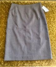 LARRY LEVINE SUITS Womens Size 4 Lined  Straight Skirt w/Vent Gray Career NWT