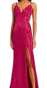 Xtraordinary hot pink glitter prom dress