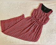 Chevron Pink & Black Size 4 Maxi dress