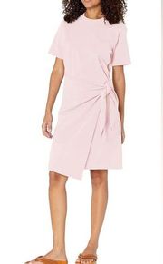 NWT Vince Pale Pink Short Sleeve Side Tie Dress size XL