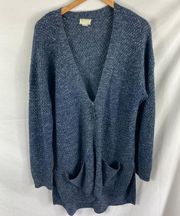 Caslon Zip Up Longline Knit Cardigan Sweater Size XL