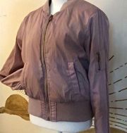 Charlotte Russe Aviator Bomber Full Zip Jacket