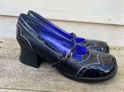 Y2K Candies Chelly Black Purple Gothy Witch Patent Heels Size 10