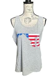 Maryland State American Flag Women's Racerback Tank Top US Pride Gray Size XXL