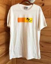 VINTAGE WHITE/ORANGE  KAZBOARDCO PROMOTIONAL GRAPHIC TEE