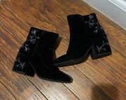 Velvet Ankle Zip Booties