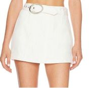 Lovers + Friends Brighton Skort White SMALL Cotton Micro Mini Skirt NEW no Tag