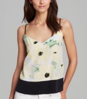 French Connection yellow floral cami top