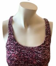 Lululemon  energy bra long line burgundy splatter size 4 yoga sport bra