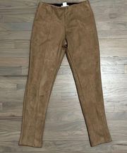 Tan suede leggings