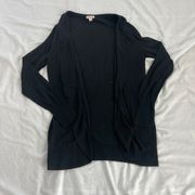 merona open front black cardigan  Size large  Condition: good   Color: black   Details : - Open front  - Comfy  - See photos for approx. measurements laying flat