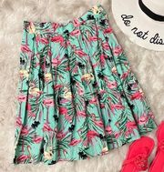 Flamingo pleated skirt