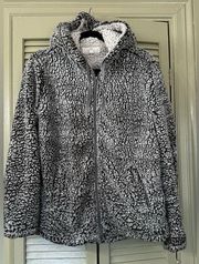 Thread + Supply Fur Sherpa Hoodie Jacket  Size Med