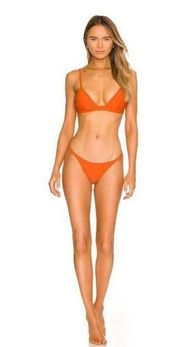 Solid & Striped The Morgan Bikini Bottom in Pumpkin