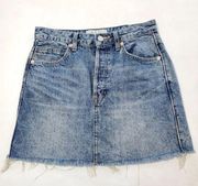 We The Free Raw Hem Denim Skirt