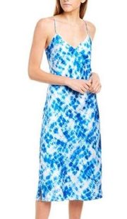 Cami NYC  Blue Raven Tie Dye Silk Midi Slip Dress