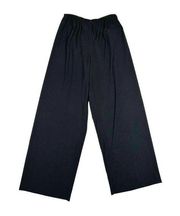 Alex Evenings Size SP Pull On Dress Pants Wide Leg Black VTG Uneven Hem *READ