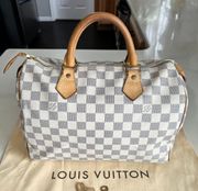 Azur Damier Speedy 30