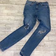 Free People We The Free Distressed Ripped Skinny Ankle Cut Jeans Size 26