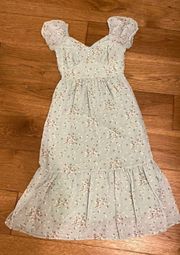 Sage Green Floral Dress