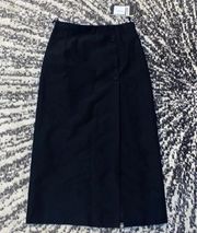 Cotton Viscose Faille Skirt with Split size IT 44