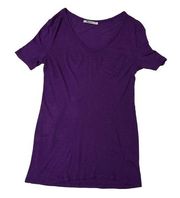 T Alexander Wang Purple Short Sleeve Tunic Tee -  XS